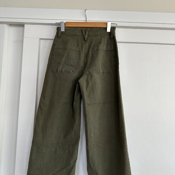 J. Crew Olive Green Wide Leg Pants--size 26 - Picture 3 of 7